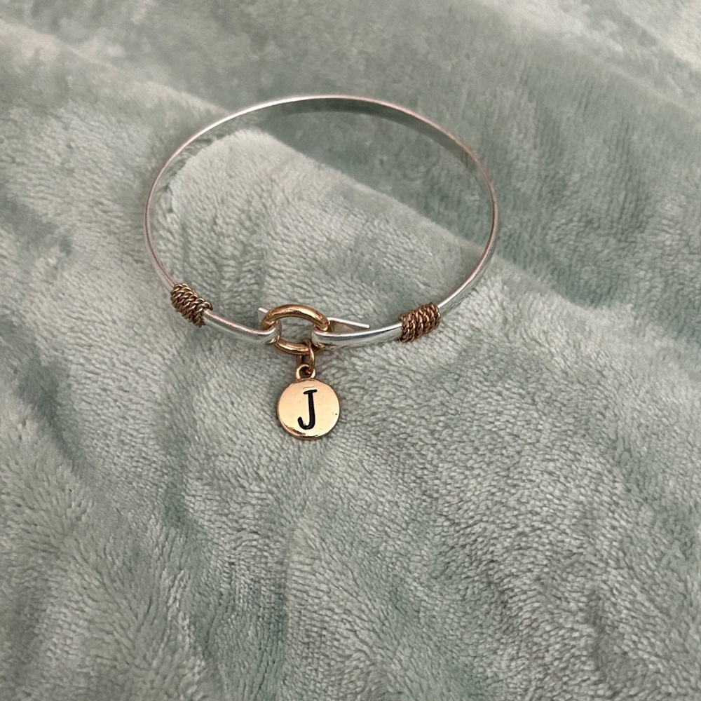 Gold Initial Charm Bracelet